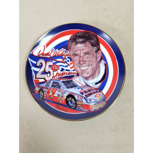 Darrell Waltrip Silver Anniversary Salute Year 1997 Wall Decor Plate 6 1/2" Vtg - Picture 8 of 12